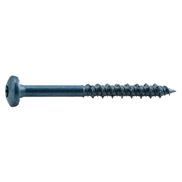 Torquemaster Masonry Screw, 5/16" Dia., Pan, 3 1/4 in L, Steel Blue Ruspert, 50 PK 52453 - main